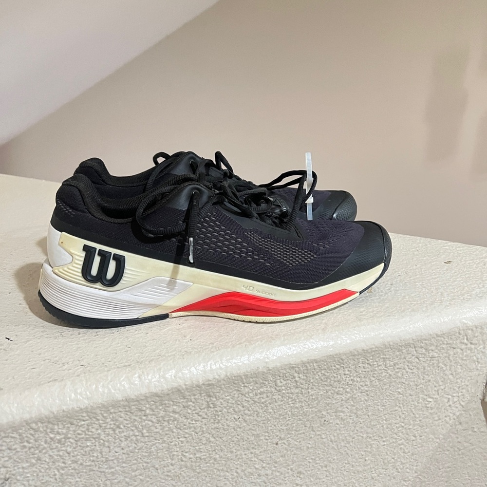Wilson Rush Pro 4.0 Shoes Mens Size 10 BLK Athletic Pickleball Tennis Sneakers